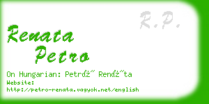 renata petro business card